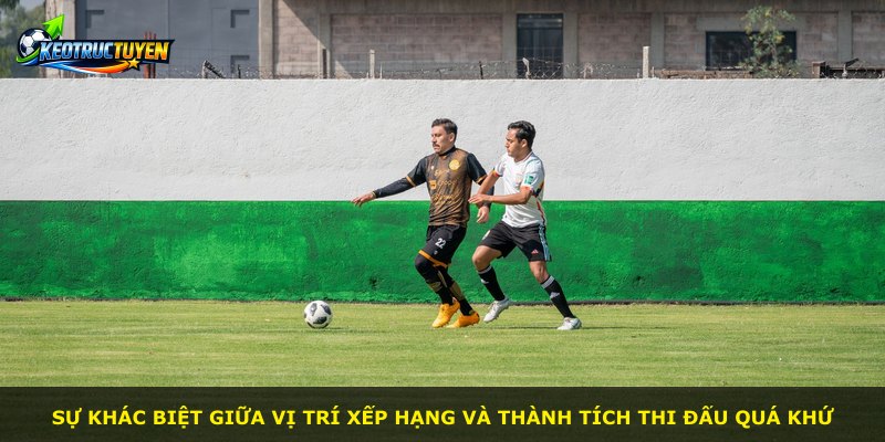 Sự khác biệt giữa vị trí xếp hạng và thành tích thi đấu quá khứ