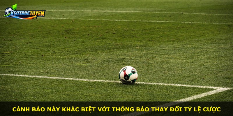 Cảnh báo này khác biệt với thông báo thay đổi tỷ lệ cược