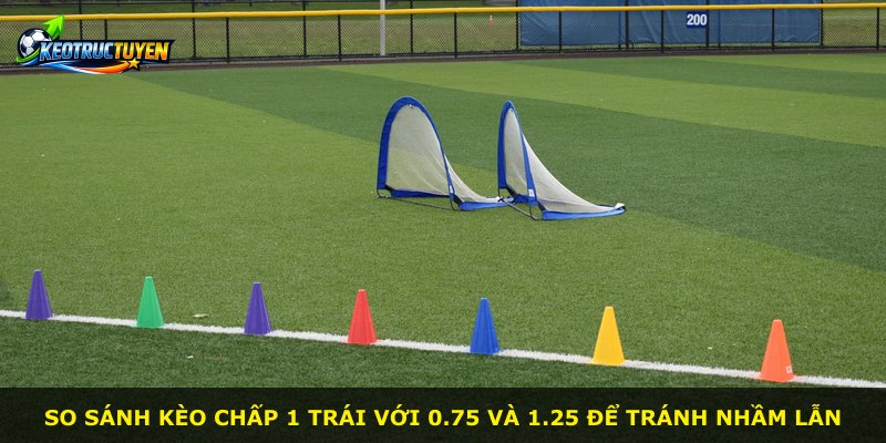 So sánh kèo chấp 1 trái với 0.75 và 1.25 để tránh nhầm lẫn