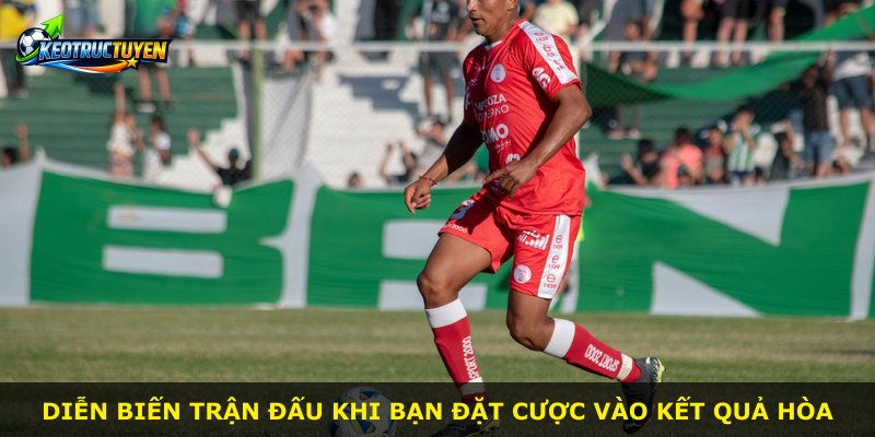 Diễn biến trận đấu khi bạn đặt cược vào kết quả hòa