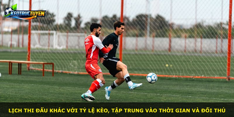 Lịch thi đấu khác với tỷ lệ kèo, tập trung vào thời gian và đối thủ